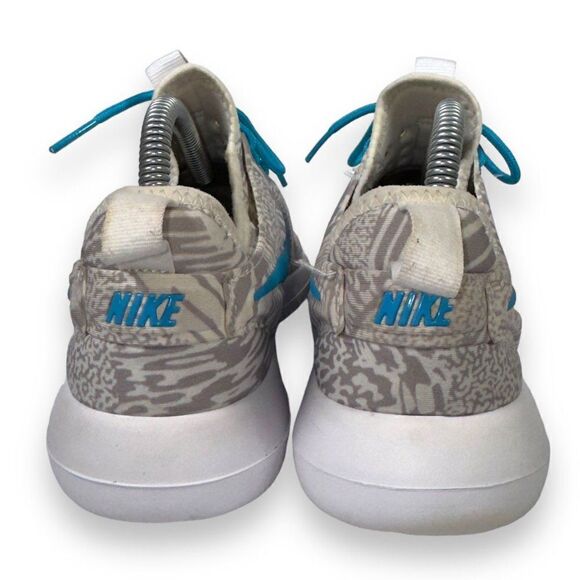 Nike iD Roshe Two (Nike By You) White / Grey / Teal Print 897153-992 Women's 7 - Picture 5 of 11